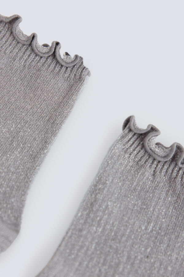 Springfield Calcetines largos lurex gris