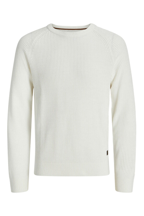 Jack & Jones Camisola de malha estruturada branco