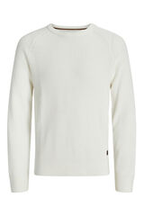 Jack & Jones Camisola de malha estruturada branco