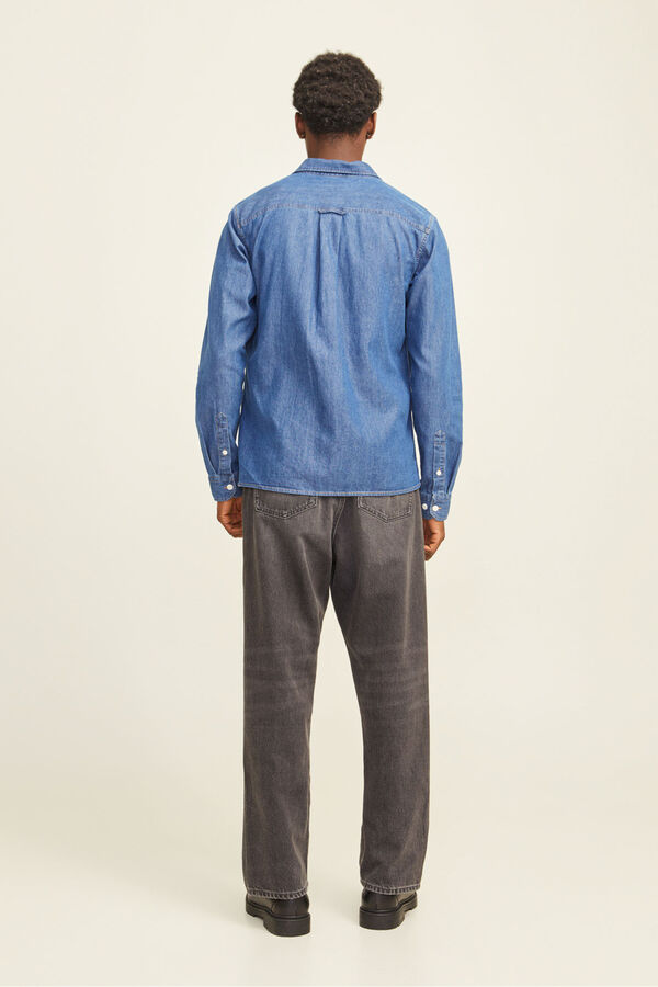 Jack & Jones Camisa estilo sarja azul