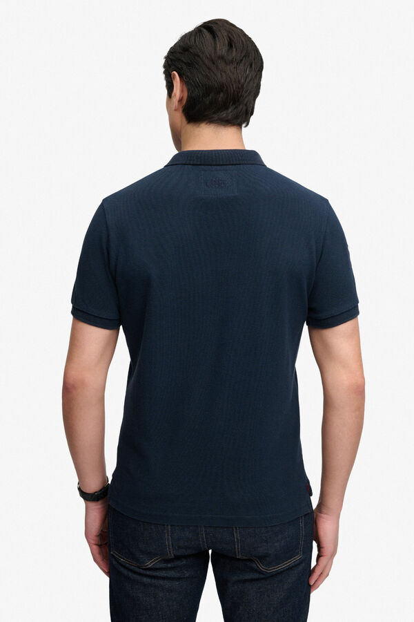 Superdry Polo manga curta com emblema azul