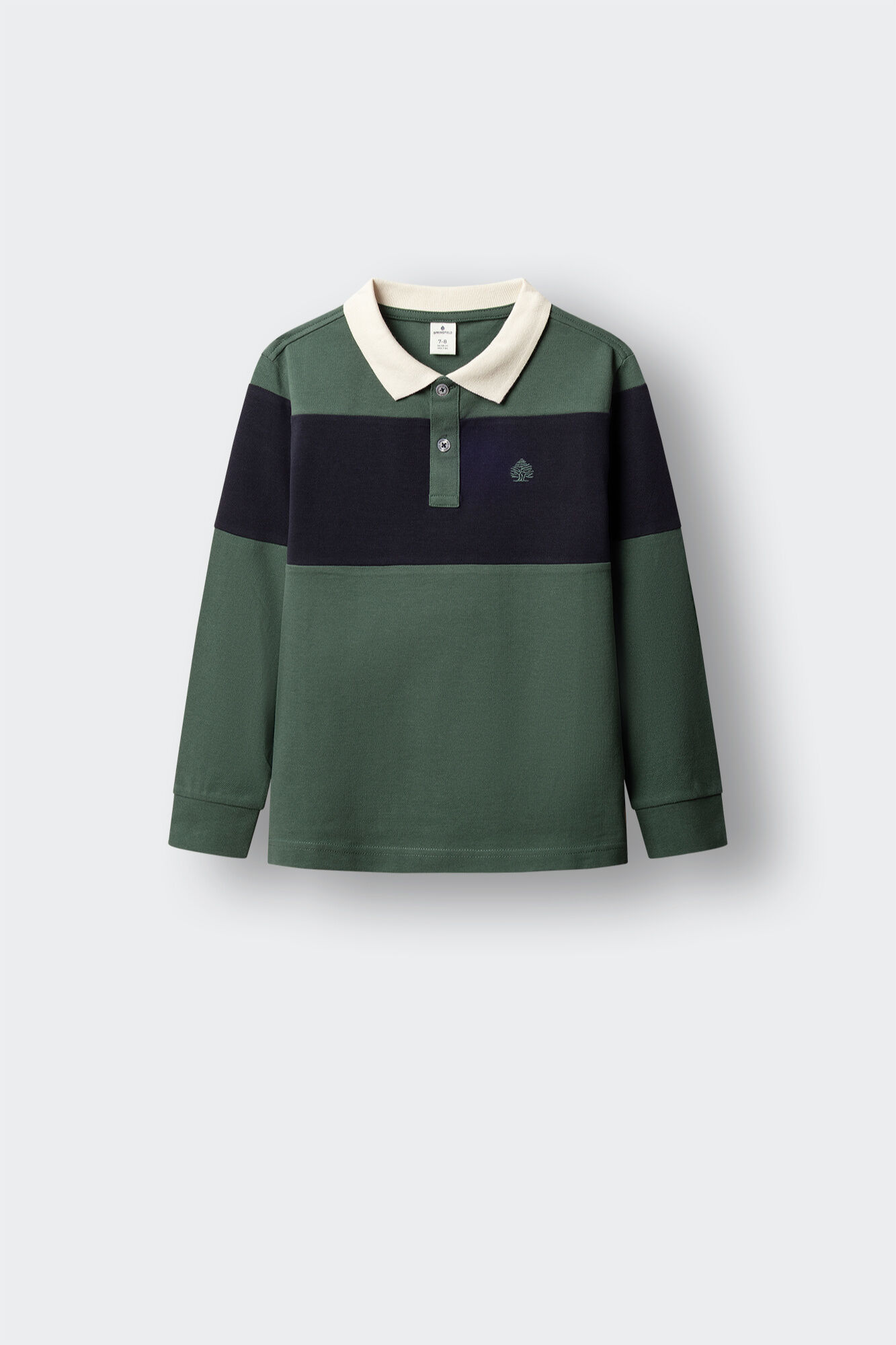 Springfield Kids Polo de manga comprida cortado e cosido para menino