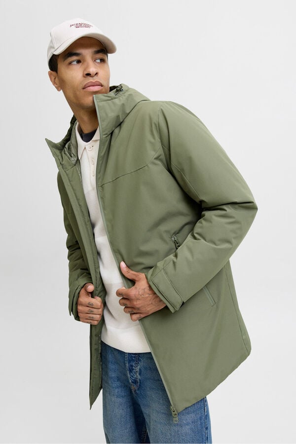 Jack & Jones Parka curta acolchoada cru