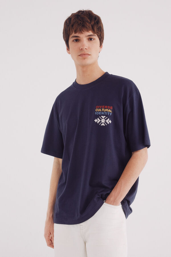 Springfield T-shirt estampagem étnico azul
