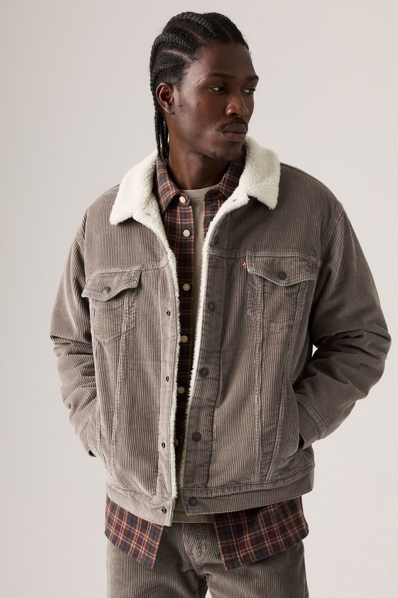 Levi's Blus&atilde;o de ganga com borrego