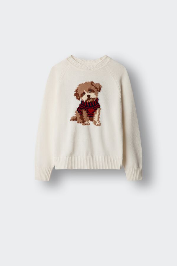 Springfield Kids Camisola de menina com c&atilde;o branco
