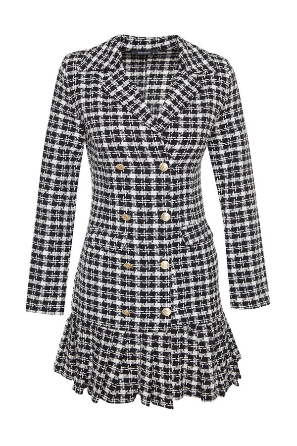 Trendyol Vestido mini com bot&otilde;es preto