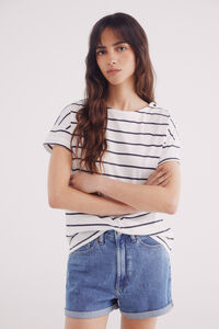 Springfield Camiseta rayas botones hombro