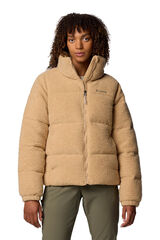 Columbia Chaqueta acolchada de forro polar sherpa Columbia Puffect™ para mujer beige