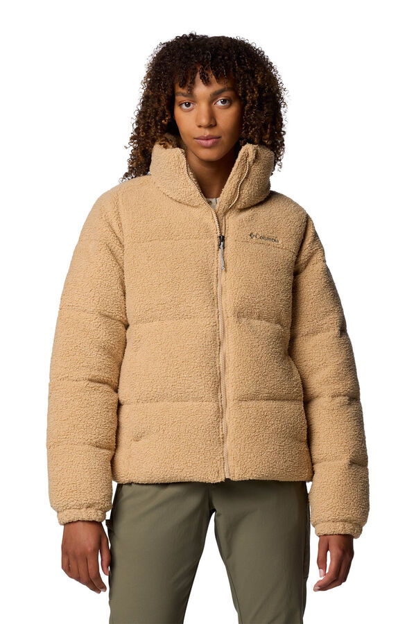 Columbia Chaqueta acolchada de forro polar sherpa Columbia Puffect™ para mujer beige