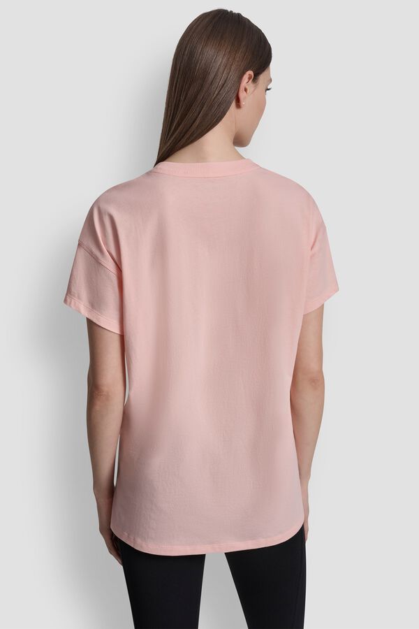 DKNY T-shirt de manga curta rosa