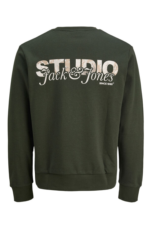 Jack & Jones Sweatshirt básico com logo verde