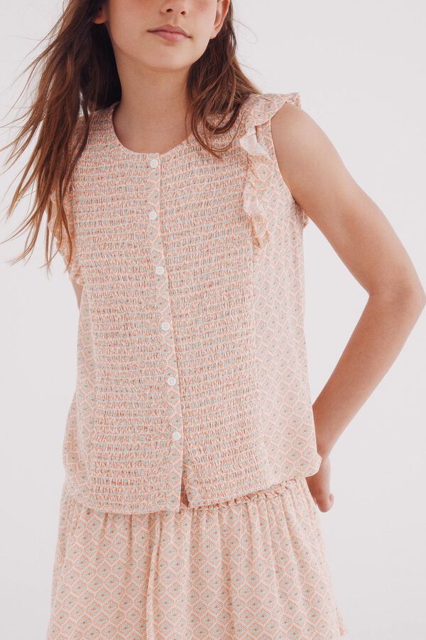 Springfield Kids Blusa de amarrar para menina cru