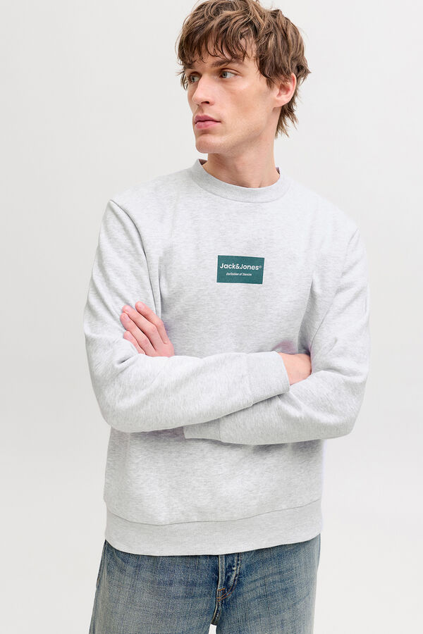 Jack & Jones Sweatshirt gola redonda em felpa branco