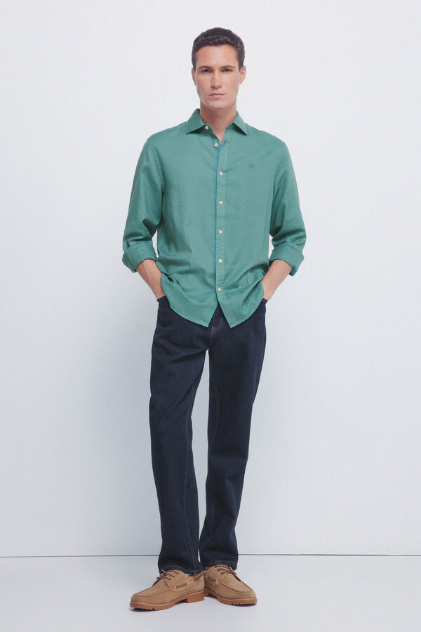 Springfield Camisa estruturada verde