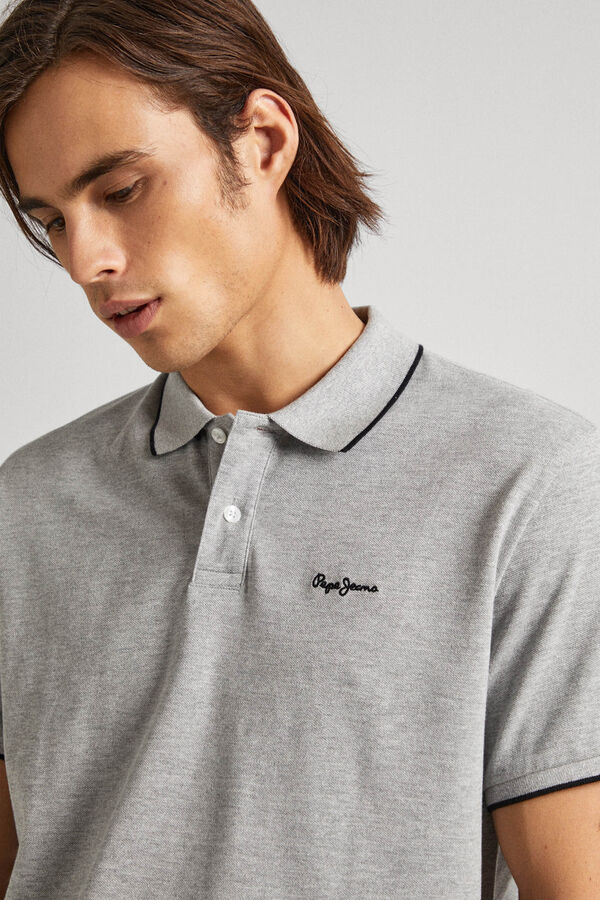 Springfield Piqué polo shirt with embroidered logo  grey