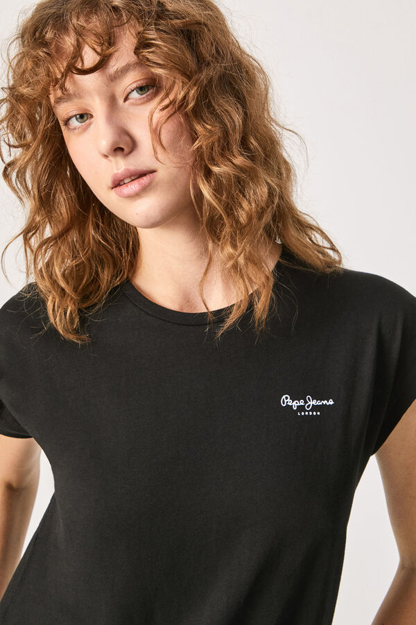 Pepe Jeans T-shirt manga curta preto