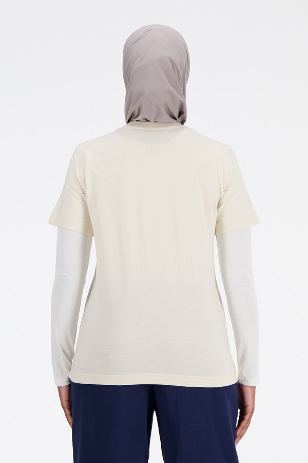 New Balance Camiseta New Balance Jersey Stacked Logo bege