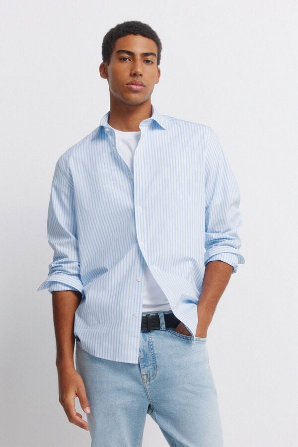 Springfield Jeans slim fit lavagem clara azul