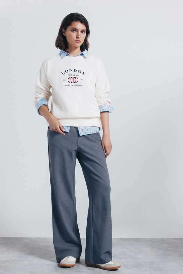 Springfield Sweatshirt com estampa urbana vison