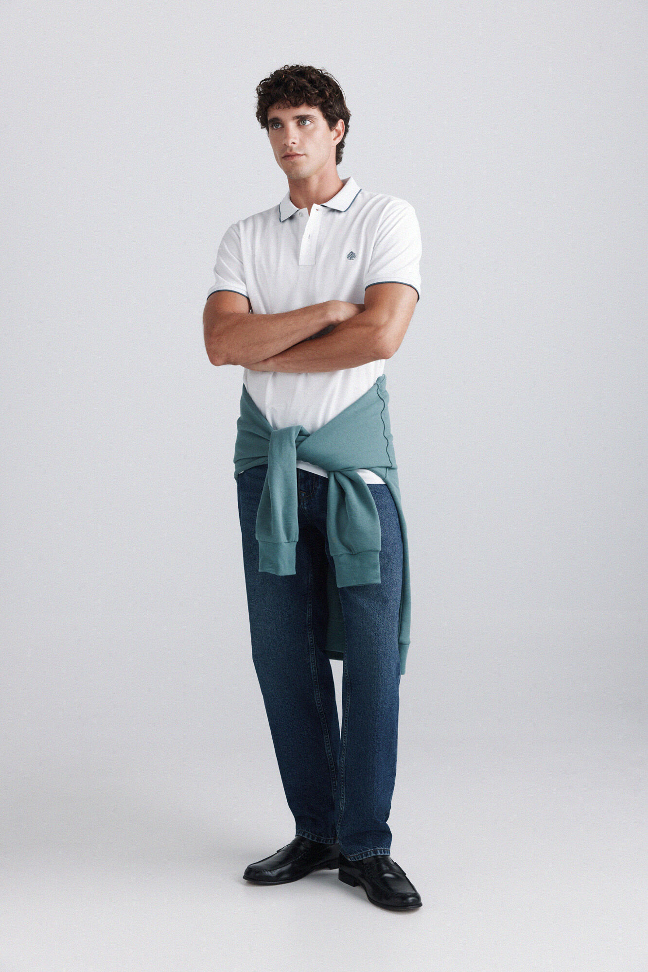 Springfield Polo piqu&eacute; com contrastes slim fit