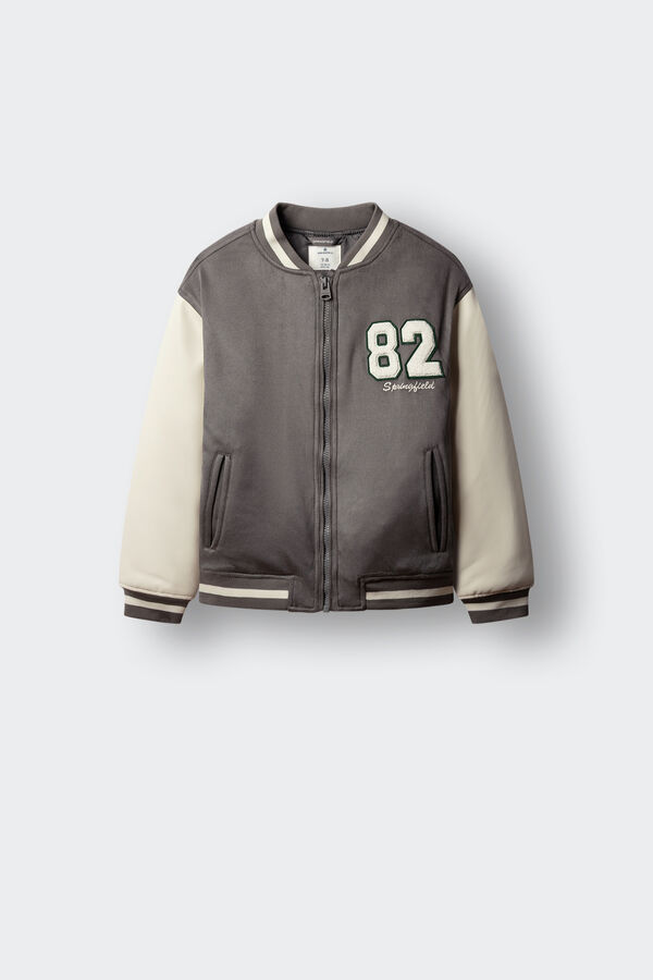 Springfield Kids Blus&atilde;o bomber crian&ccedil;a cinzento