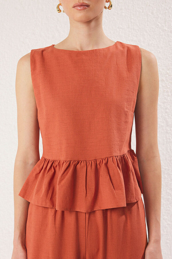 Trendyol Conjunto fluido de duas pe&ccedil;as vermelho