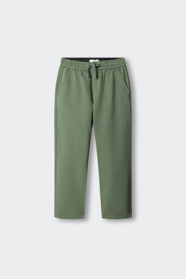 Springfield Kids Cal&ccedil;as chino de malha para menino verde