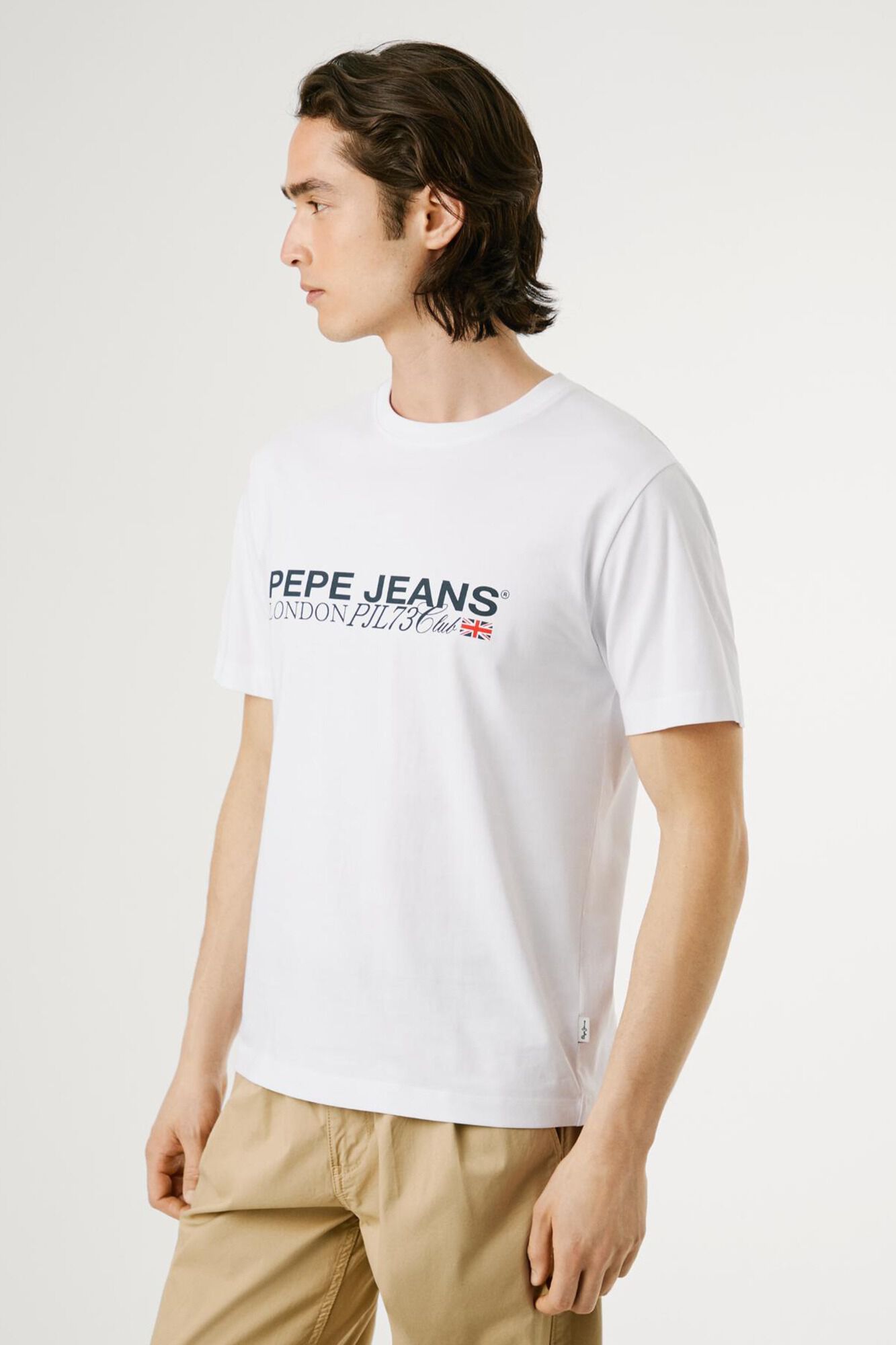 Pepe Jeans Camiseta estampada com logotipo de corte regular
