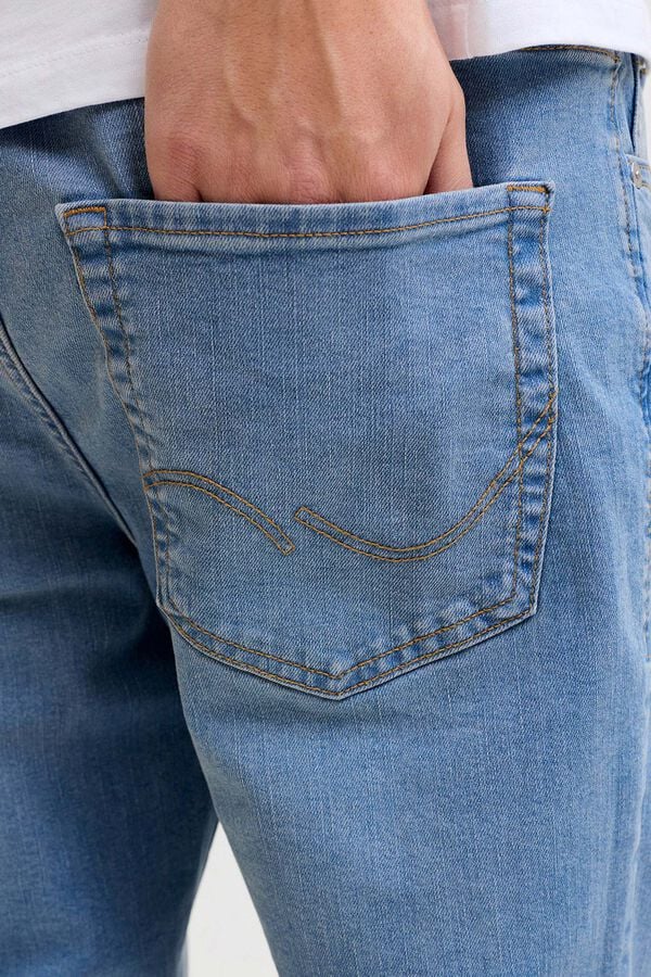 Jack & Jones cal&ccedil;a jeans de regular fit com cinco bolsos azul