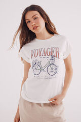 Springfield T-shirt gráfica flores estampado
