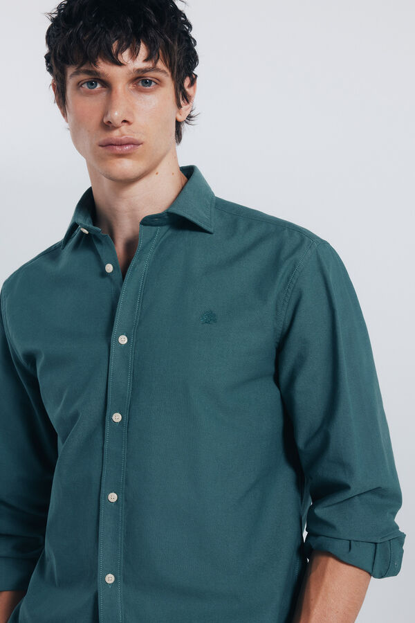 Springfield Camisa Oxford Leve verde