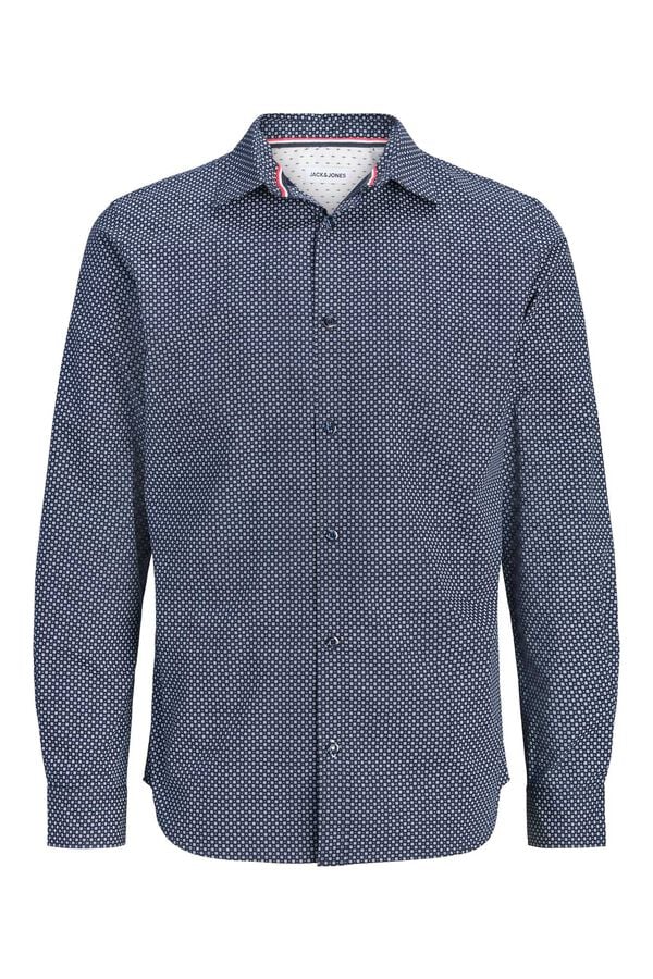 Jack & Jones Camisa slim em algod&atilde;o azul