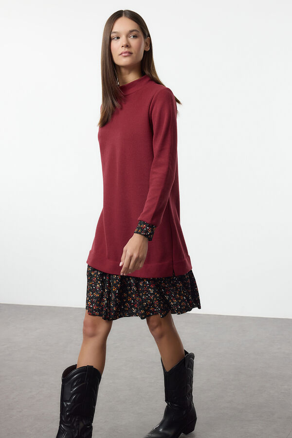 Trendyol Vestido mini de malha estampado