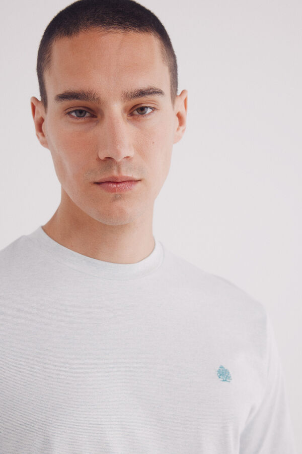 Springfield Camisola microrriscas verde