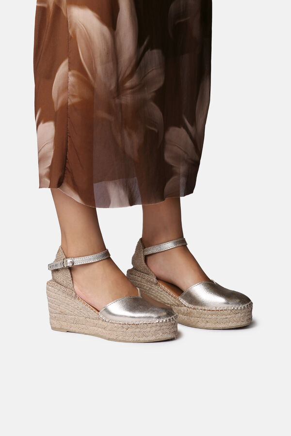 Toni Pons Alpercata em pele com cunha estampado