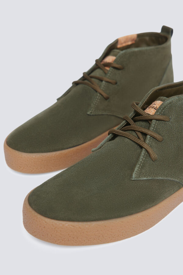 Springfield Botín piel serraje soft verde