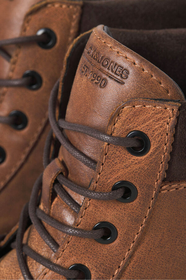 Jack & Jones Botins de cano alto de couro estampado