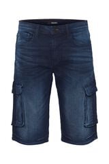 Blend PLUS Bermuda cargo jeans tamanho grande azul