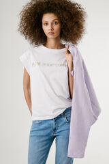 Pepe Jeans Camiseta manga corta con logo recto frontal blanco