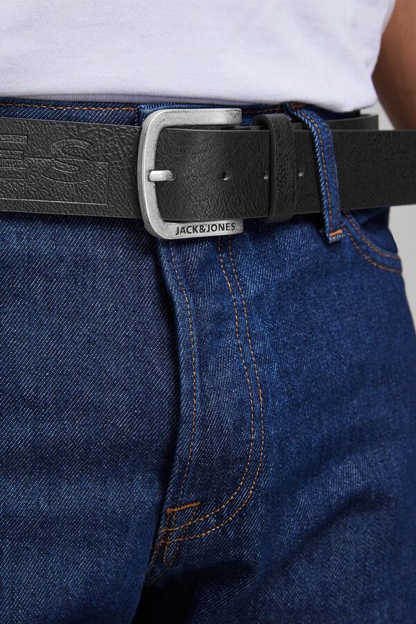 Jack & Jones Cinturon piel negro