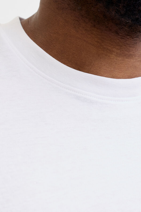 Jack & Jones PLUS T-shirt de algod&atilde;o estampada branco