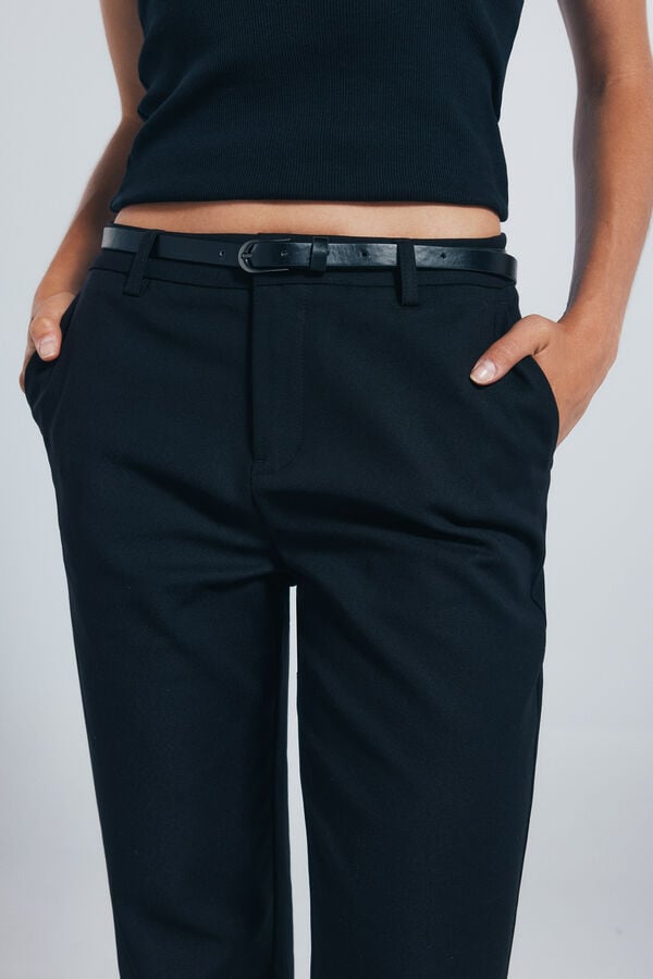 Springfield Calças chino retas preto