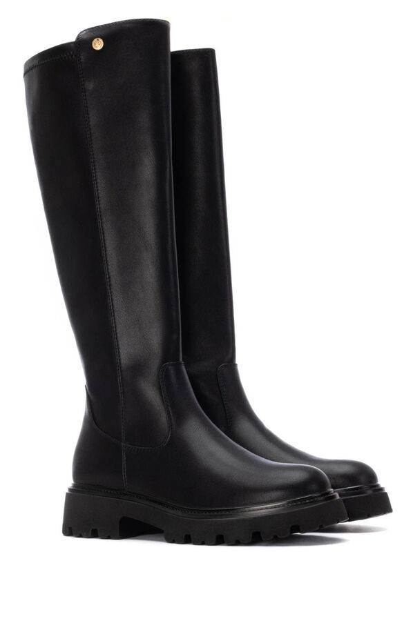 XTI Botas de couro sintético preto