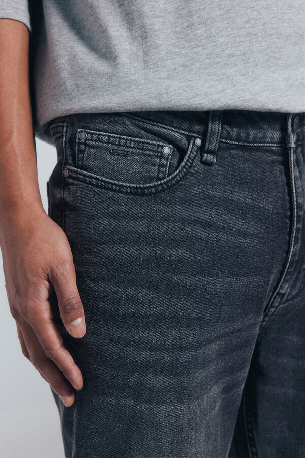 Springfield Calça jeans skinny cinza escuro cinzento