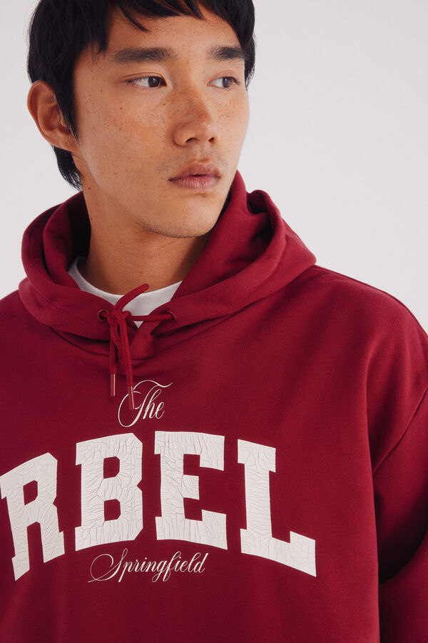 Springfield Sweatshirt com capuz Rbel  vermelho