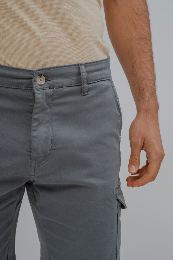 Celopman Bermuda chino cargo azul