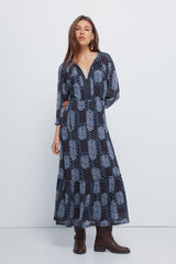 Springfield Vestido midi boho azul