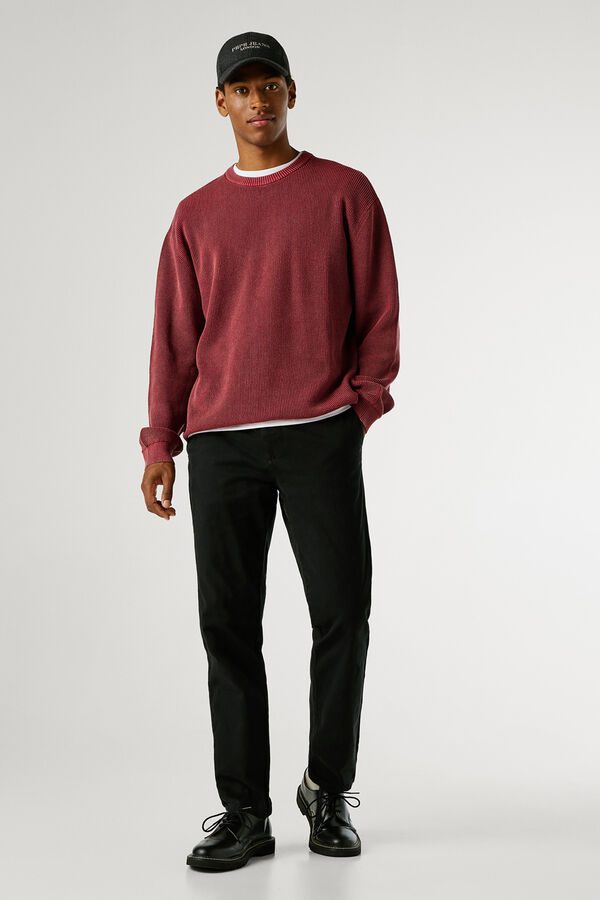 Pepe Jeans  Calças chino slim preto