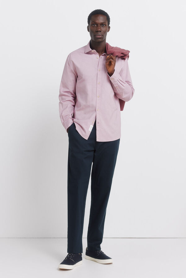 Springfield Camisa Oxford leve rosa